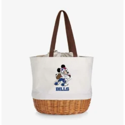 Wholesale 😉 Disney Mickey Mouse NFL Buf Bills Canvas Willow Basket Tote 😍