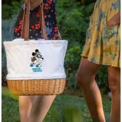 Outlet 👍 Disney Mickey Mouse NFL Carolina Panthers Canvas Willow Basket Tote 🔥 -Mickey Mouse Store 19831581 av3