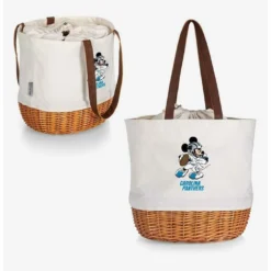 Outlet 👍 Disney Mickey Mouse NFL Carolina Panthers Canvas Willow Basket Tote 🔥 -Mickey Mouse Store 19831581 av4