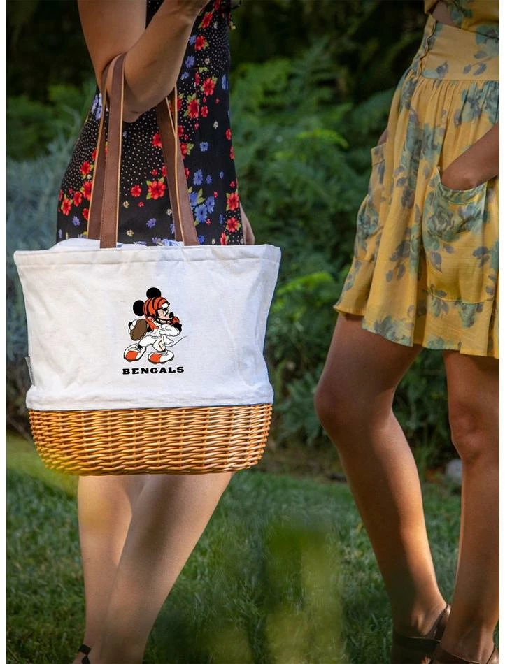 Best Sale π Disney Mickey Mouse NFL Cincinnati Bengals Canvas Willow Basket Tote π 4 Best Sale π Disney Mickey Mouse NFL Cincinnati Bengals Canvas Willow Basket Tote π - Image 4