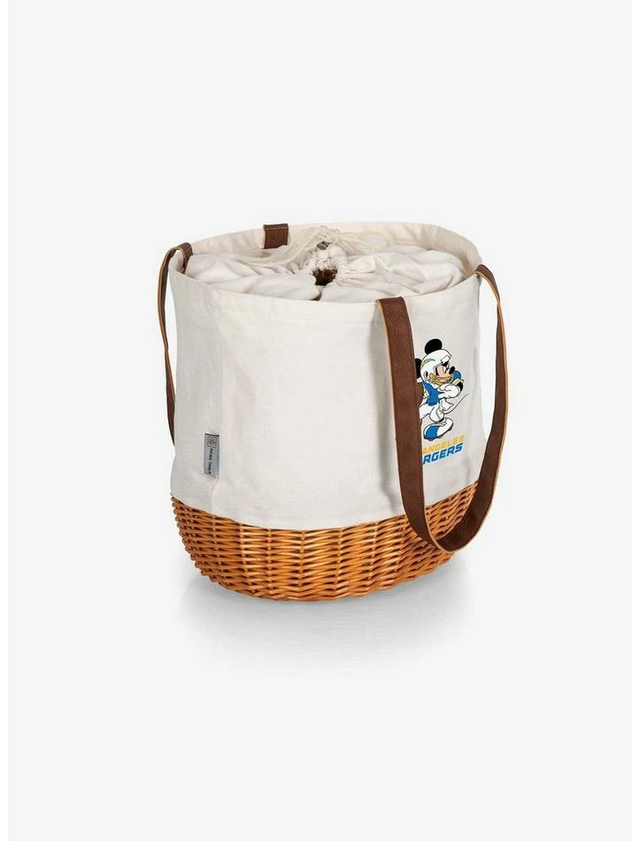 Best deal π Disney Mickey Mouse NFL Los Angeles Chargers Canvas Willow Basket Tote π€© 2 Best deal π Disney Mickey Mouse NFL Los Angeles Chargers Canvas Willow Basket Tote π€© - Image 2