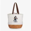 Budget ❤️ Disney Mickey Mouse NFL New England Patriots Canvas Willow Basket Tote 🔔