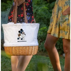 Budget 🔔 Disney Mickey Mouse NFL Seattle Seahawks Canvas Willow Basket Tote 🛒 -Mickey Mouse Store 19831873 av3