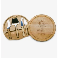 Discount 🌟 Disney Mickey Mouse NFL NE Patriots Circo Cheese Cutting Board & Tools Set 🎁