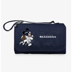 Discount 😍 Disney Mickey Mouse NFL Seattle Seahawks Outdoor Picnic Blanket 🌟