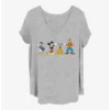 Deals 🎁 Disney Mickey Mouse 4 Friends Girls T-Shirt Plus Size 🔥