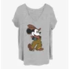 Buy 🎁 Disney Mickey Mouse Cowboy Mickey 💯 Girls T-Shirt Plus Size ⭐