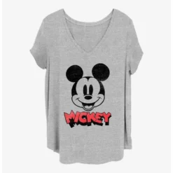 Budget ✔️ Disney Mickey Mouse Heads Up ✔️ Girls T-Shirt Plus Size 🌟