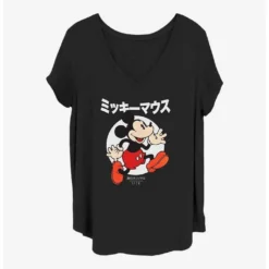 Best Pirce 😀 Disney Mickey Mouse Kanji Comic Girls T-Shirt Plus Size ✨