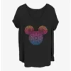 Coupon 👍 Disney Mickey Mouse Mickey Mandala Fill Girls T-Shirt Plus Size 🧨