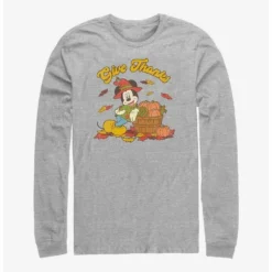 Outlet 🌟 Disney Mickey Mouse Thankful Mouse Long-Sleeve T-Shirt ✔️