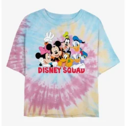 Cheap ✔️ Disney Mickey Mouse Disney Squad Tie Dye Crop Girls T-Shirt ⭐