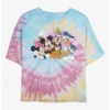Coupon 🛒 Disney Mickey Mouse Friends Tie Dye Crop Girls T-Shirt 🎉