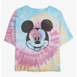 Best reviews of ⭐ Disney Mickey Mouse Mickey Face Tie Dye Crop 👏 Girls T-Shirt 😉