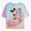 Best deal 🛒 Disney Mickey Mouse Mickey Name Tie Dye Crop 🔔 Girls T-Shirt ❤️