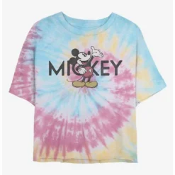 Coupon ✔️ Disney Mickey Mouse Vintage Mickey Tie Dye Crop 🎁 Girls T-Shirt 🎁