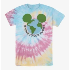 Hot Sale ❤️ Disney Mickey Mouse Be Kind To Our Planet Tie Dye T-Shirt 🛒