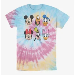 Hot Sale ⌛ Disney Mickey Mouse Friends Faces Tie Dye T-Shirt 🌟