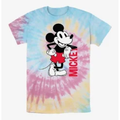 Wholesale ✨ Disney Mickey Mouse Mickey Leaning Tie Dye T-Shirt ❤️
