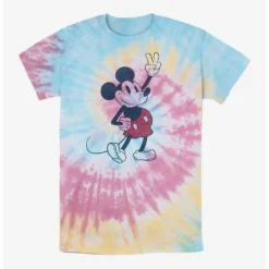 Discount 😍 Disney Mickey Mouse Peace Mickey Tie Dye T-Shirt ⌛