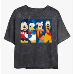 Brand new ⭐ Disney Mickey Mouse Bro Time Mineral Wash Crop Girls T-Shirt 😉