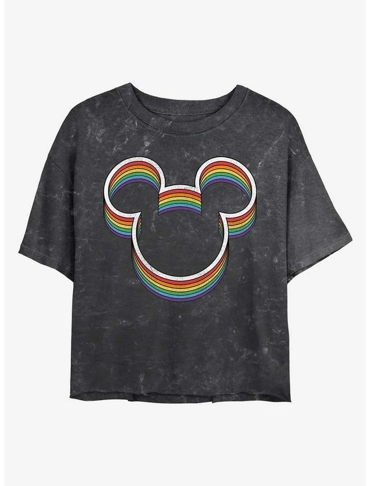 Best Pirce β Disney Mickey Mouse Rainbow Ears Mineral Wash Crop π― Girls T-Shirt 𧨠1 Best Pirce β Disney Mickey Mouse Rainbow Ears Mineral Wash Crop π― Girls T-Shirt π§¨