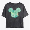Deals ✨ Disney Mickey Mouse Succulents Mineral Wash Crop Girls T-Shirt ⭐