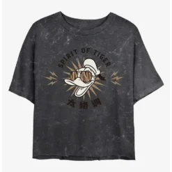 Promo ⭐ Disney Mickey Mouse Tiger Shades Mineral Wash Crop 👍 Girls T-Shirt 👍