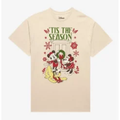 Best Sale ✔️ Disney Mickey Mouse And Friends 'Tis The Season Boyfriend Fit Girls T-Shirt 😉