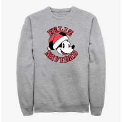 Hot Sale 🔔 Disney Mickey Mouse Feliz Navidad Merry ❄ Christmas in Spanish Sweatshirt ❤️