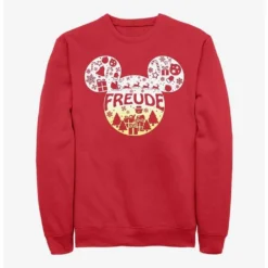 Brand new 🔥 Disney Mickey Mouse Freude Joy in German Ears Sweatshirt 🎉