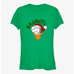 New ✔️ Disney Mickey Mouse Naughty Holiday Donald Girls T-Shirt 🤩