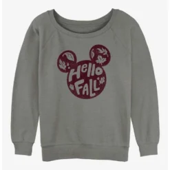 Flash Sale 👍 Disney Mickey Mouse Hello Fall Girls Slouchy Sweatshirt 😉