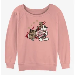 Best Sale 🎉 Disney Mickey Mouse New Year Mickey Girls Slouchy Sweatshirt 🔔