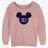 Best Pirce ✨ Disney Mickey Mouse Half Marathon 13.1 Ears Girls Slouchy Sweatshirt 😍