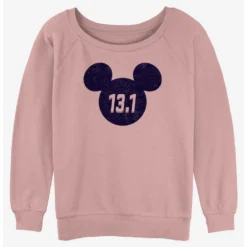 Best Pirce ✨ Disney Mickey Mouse Half Marathon 13.1 Ears Girls Slouchy Sweatshirt 😍