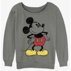 Buy 🔔 Disney Mickey Mouse Classic Vintage Mickey Girls Slouchy Sweatshirt 😀