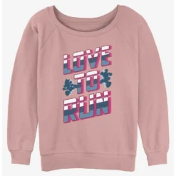 Best deal 😍 Disney Mickey Mouse Love To Run Girls Slouchy Sweatshirt 😉