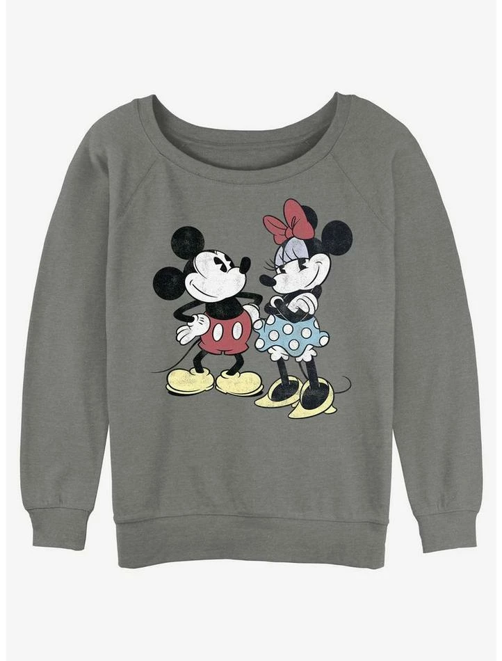 Deals π Disney Mickey Mouse Retro Couple Girls Slouchy Sweatshirt π 1 Deals π Disney Mickey Mouse Retro Couple Girls Slouchy Sweatshirt π