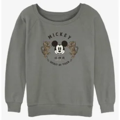 Cheap ⭐ Disney Mickey Mouse Spirit of Tiger 🛒 Girls Slouchy Sweatshirt 👍