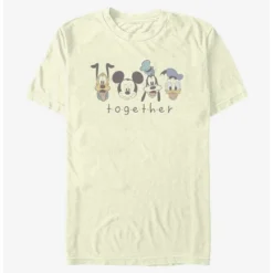 Outlet 😀 Disney Mickey Mouse Together Group Heads T-Shirt 🎁