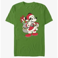Promo 👏 Disney Mickey Mouse Santa Mouse T-Shirt ⌛