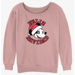 Best reviews of ❤️ Disney Mickey Mouse Merry 🧨 Christmas in Spanish Girls Slouchy Sweatshirt 😉