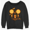 Hot Sale ✨ Disney Mickey Mouse Halloween Head Girls Slouchy Sweatshirt 😍