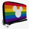 Best reviews of ✨ Disney Mickey Mouse Pride Ears Icon Rainbow Stripe Zip Around Wallet ✔️