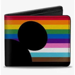 Top 10 ✔️ Disney Mickey Mouse Pride Ears Icon Inclusion Rainbow Stripe Bifold Wallet ⌛
