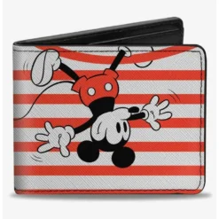 Wholesale ✔️ Disney Mickey Mouse Upside Down Pose Stripe Bifold Wallet ✨