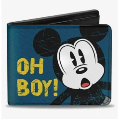 Top 10 👍 Disney Mickey Mouse Oh Boy Pose Weathered Bifold Wallet 🌟