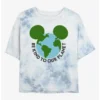 New ⌛ Disney Mickey Mouse Be Kind To Our Planet Tie-Dye 🌟 Girls Crop T-Shirt 🛒