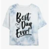 Wholesale ❤️ Disney Mickey Mouse Best Day Ever Tie-Dye Girls Crop T-Shirt 🔔